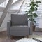 Flash Furniture Dark Gray Faux Linen Upholstered Tufted Chair IS-PC100-DKGY-GG - alternate 1